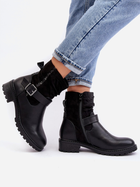 Жіночі зимові черевики низькі Cillolis 36 Чорні (5905677979725) - зображення 4