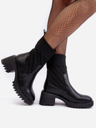 Жіночі черевики високі Briogen 38 Чорні (5905677980820) - зображення 5