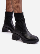 Жіночі черевики високі Briogen 38 Чорні (5905677980820) - зображення 6