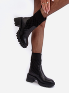Жіночі черевики високі Briogen 40 Чорні (5905677980844) - зображення 3