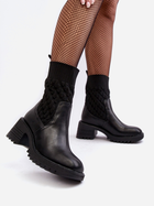 Жіночі черевики високі Briogen 40 Чорні (5905677980844) - зображення 7