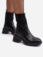 Жіночі черевики високі Briogen 41 Чорні (5905677980851) - зображення 6