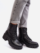 Жіночі зимові черевики високі Vinceza Evrarda 36 Чорні (5905677956832) - зображення 7