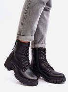 Жіночі зимові черевики високі Vinceza Evrarda 37 Чорні (5905677956849) - зображення 7