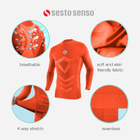 Koszulka męska termiczna długi rękaw Sesto Senso CL40 S/M Pomarańczowa (5904280038126) - obraz 8