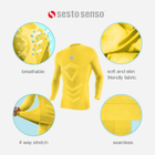 Koszulka męska termiczna długi rękaw Sesto Senso CL40 S/M Żółta (5904280038218) - obraz 8