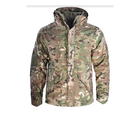 Тактический комплект зимней военной одежды Brutal's Multicam, убакс с длинным рукавом и налокотниками, брюки с наколенниками+ куртка G8 Мультикам р.L - изображение 4