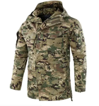 Тактический комплект военной одежды Brutal's Multicam, убакс с длинным рукавом и налокотниками, брюки с наколенниками+ куртка M65 Мультикам р.S - изображение 4
