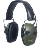 Навушники активні стрілецькі шумоподавляючі захисні Impact Sport, зелені - зображення 1