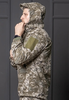 Чоловіча куртка Soft Shell піксель на Флісі вітрозахисна Демісезонна з липучками під шеврон XL - зображення 2