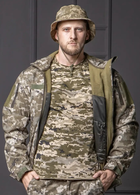 Мужская куртка Soft Shell пиксель на Флисе ветрозащитная Демисезонная с липучками под шеврон S - изображение 4