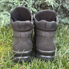 Высокие Кожаные Кроссовки черные / Демисезонная Обувь с защитой от влаги размер 40 - изображение 3