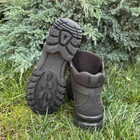 Високі Шкіряні Кросівки чорні / Демісезонне Взуття із захистом від вологи розмір 41 - зображення 4