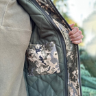Мужская куртка с капюшоном и подстёжкой Soft Shell / Водоотталкивающая Верхняя одежда пиксель размер L - изображение 3