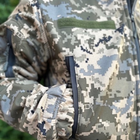 Мужская куртка с капюшоном и подстёжкой Soft Shell / Водоотталкивающая Верхняя одежда пиксель размер L - изображение 7