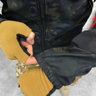 Демисезонная мужская Куртка Softshell на флисе с капюшоном и липучками под шевроны черный мультикам размер XL - изображение 8
