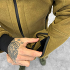 Чоловіча Флісова Кофта з капюшоном та кишенями Logos tactical / Щільна Фліска койот розмір 2XL - зображення 6