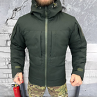 Чоловічий бушлат з підкладкою OMNI-HEAT та силіконовим утеплювачем 150 / Зимова куртка Oxford олива розмір L - зображення 1