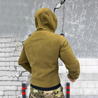 Мужская флисовая кофта с капюшоном и карманами Logos tactical / Плотная Флиска койот размер L - изображение 4
