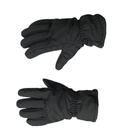 Плотные зимние перчатки SoftShell на флисе с сенсорными вставками черные размер универсальный L/XL - изображение 3