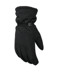 Плотные зимние перчатки SoftShell на флисе с сенсорными вставками черные размер универсальный L/XL - изображение 7