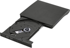 Оптичний привід Qoltec DVD-RW USB 3.0 Чорний (5901878518572) - зображення 2