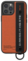 Etui Diesel Handstrap Case Utility Twill do Apple iPhone 12/12 Pro Black-orange (8718846088466) - obraz 4