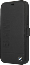 Etui z klapką BMW Signature do Apple iPhone 12 mini Black (3700740492093) - obraz 1