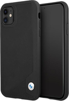 Etui BMW Leather Deboss do Apple iPhone 11 Black (3666339011741) - obraz 1