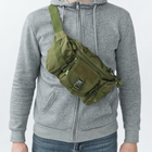 Тактическая сумка -бананка 5L поясная green/ Система MOLLE/ плечевая/ армейская - изображение 2