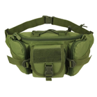 Тактическая сумка -бананка 5L поясная green/ Система MOLLE/ плечевая/ армейская - изображение 8