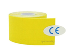 Кінезіо тейп (кінезіологічний тейп) Kinesiology Tape 5см х 5м жовтий - зображення 2
