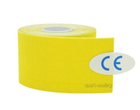 Кинезио тейп (кинезиологический тейп) Kinesiology Tape 5см х 5м жёлтый - изображение 2