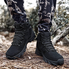 Военно-тактические водонепроницаемые кожаные ботинки BLACK с согревающей стелькой USB размер 44 - изображение 7