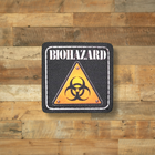 Шеврон Biohazard, 5х5, на липучке( велкро), патч печатный