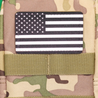 Шеврон Прапор США, чорно-білий, 8х5, на липучці (велкро), патч друкований - зображення 3