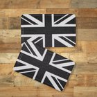 Шеврон Флаг Великобритании, черно-белый, 8х5, на липучке, патч печатный - изображение 2