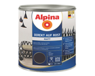Эмаль-грунт алкидная ALPINA DIREKT AUF ROST ГЕРМАНИЯ антикоррозионная RAL 7016 - антрацит матовый 2,5л