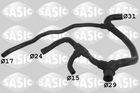 Патрубки системи охолодження SASIC 3404003 Renault Kangoo, Clio 7700414206