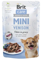 Влажный корм Brit Care Dog Mini Fillets In Gravy для взрослых собак малых и миниатюрных пород с олениной