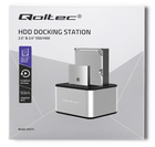 Док-станція Qoltec для 2x HDD/SSD 2.5/3.5 SATA USB 3.0 50316 (5901878503165) - зображення 6