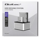 Док-станція Qoltec для 2x HDD/SSD 2.5/3.5 SATA USB 3.0 50316 (5901878503165) - зображення 6