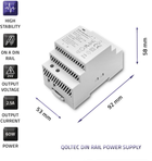 Zasilacz Qoltec na szynę DIN 85,2 W, 12 V, 7,1 A Szary (50922) (5901878509228) - obraz 7