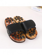 Тапочки массажные ортопедические с камнями Penghang massage shoes черные размер 36-37 - изображение 2