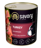 Вологий корм Savory для дорослих собак з індичкою