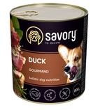 Вологий корм Savory для дорослих собак з качкою