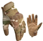 Тактичні рукавички закриті мультикам із сенсором ЗСУ повнопалі армійські рукавички з пальцями тактичні, розмір M - зображення 3