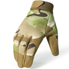 Тактичні військові чоловічі рукавички з нейлону та закритими пальцями ( повнопалі ) мультикам розмір L - зображення 6