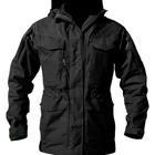 Куртка чоловіча S.archon M65 Black M парку ветровка з кишенями та капюшоном - зображення 1