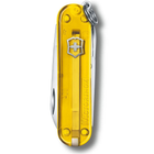 Швейцарский нож Victorinox CLASSIC SD UKRAINE 58мм/7 функций, желто-синие полупрозрачные накладки - изображение 4